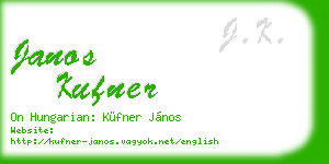 janos kufner business card
